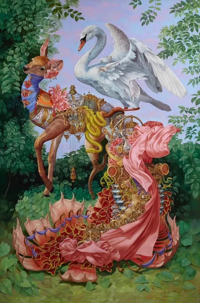 Understanding Leda, surrealist painting from the Fantasia collection