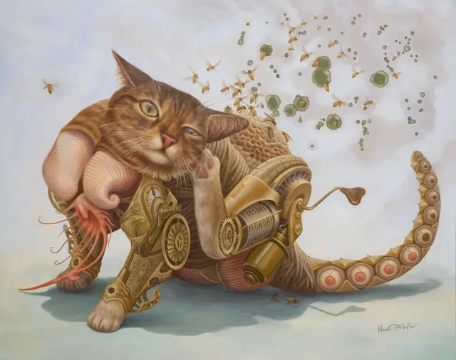 Power Hive, surrealist painting from the Miniature collection