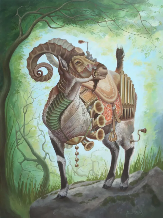 The Eunuch, surrealist painting from the Miniature collection