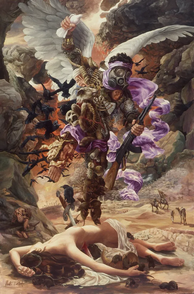 Detritus of Devotion, surrealist painting from the Moody collection