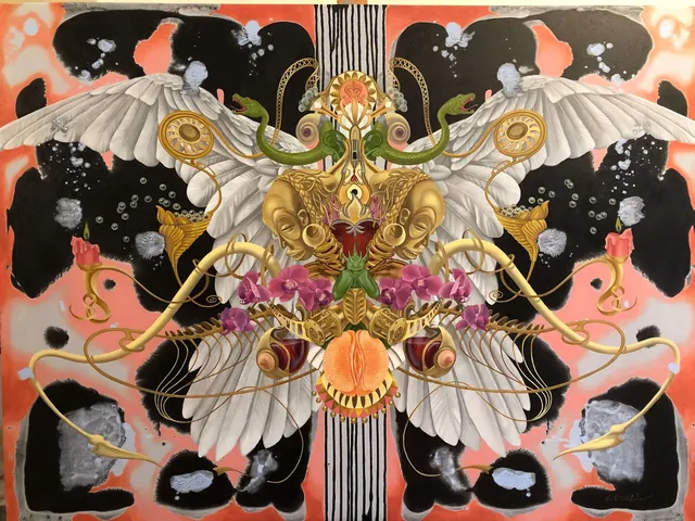 Ogun, surrealist painting from the Spirituality collection